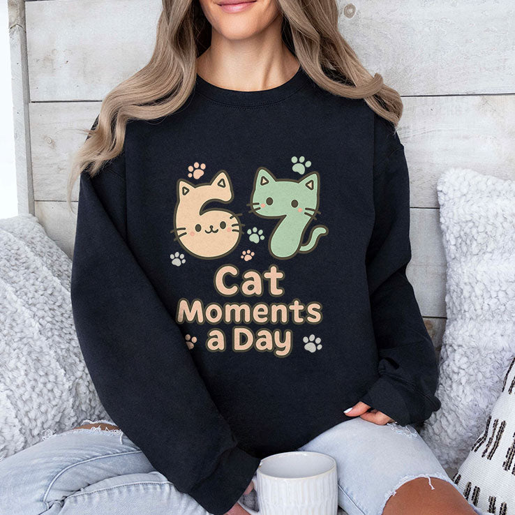 67 Cat Moments A Day Six Seven T Shirt Unisex