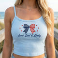 Embroidered Liberty Spaghetti Strap Tank Top