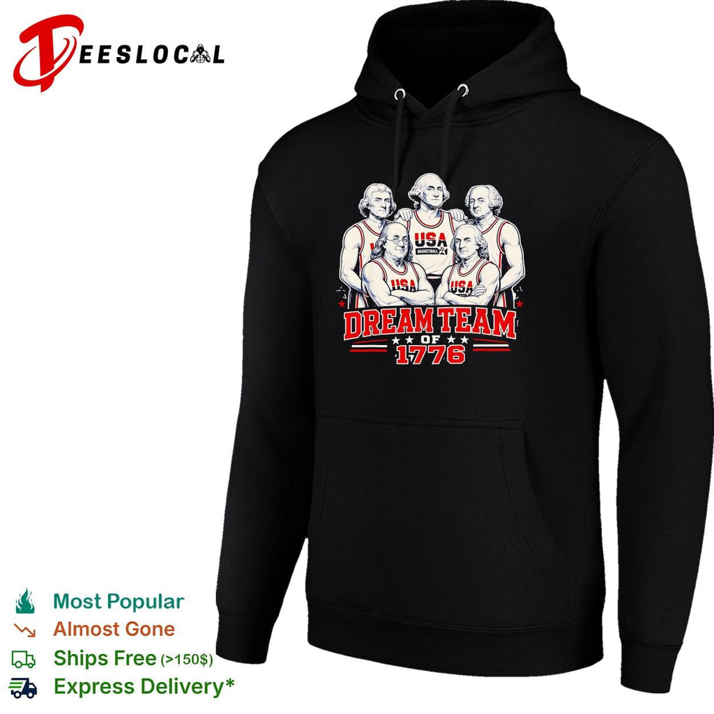 Founding fathers USA basketball dream team of 1776 parody poster shirt Unisex