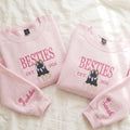Personalized Best Friend Sweatshirt, Custom Embroidered Besties Portrait Crewneck, BFF Birthday Gift for Her