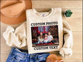 Custom Photo Sweatshirt With Your Text, Your Christmas Photo Sweatshirt, Personalized Picture Kids Sweatshirt, Custom Xmas Image Sweater