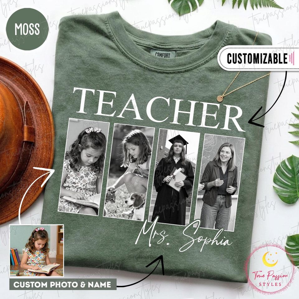 Custom Photo Teacher Shirt, Personalized Teacher Gifts, Back To School Shirt, Teacher Appreciation Gift, Teacher Team Sweatshirt S06530