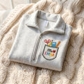 Personalized Embroidered Teacher Quarter Zip Sweatshirt, Custom Name Gift, Back To School Gift, New Teacher Gift, Teacher Appreciation