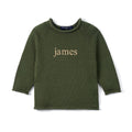 Custom Name Rollneck Sweater, Personalized Sweater for Baby and Kids, Knit Pullover, Baby Shower Gift, Personalization Sizes 3m-5T