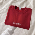 Philadelphia Baseball Embroidered Sweatshirt | Philly Gift for Fans | Embroidery Gifts