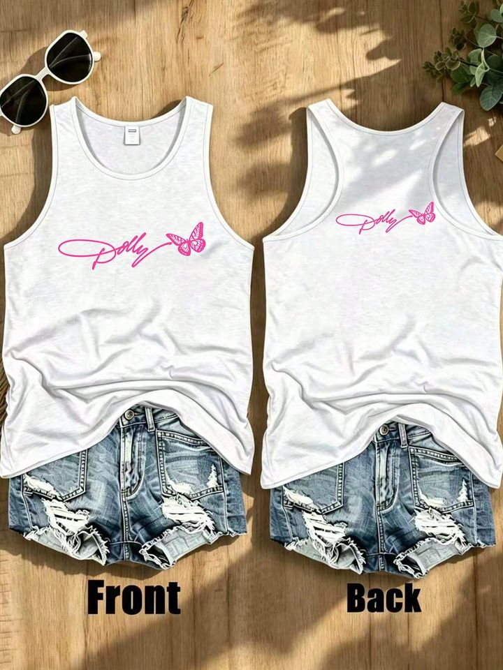 Tank Top Dolly Butterfly Double‑Sided Summer Vacation Outfits