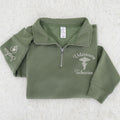 Custom Embroidered Vet Tech Quarter-Zip Sweatshirt: Personalized Veterinary Medicine Gifts, Vet Technician Office Gift