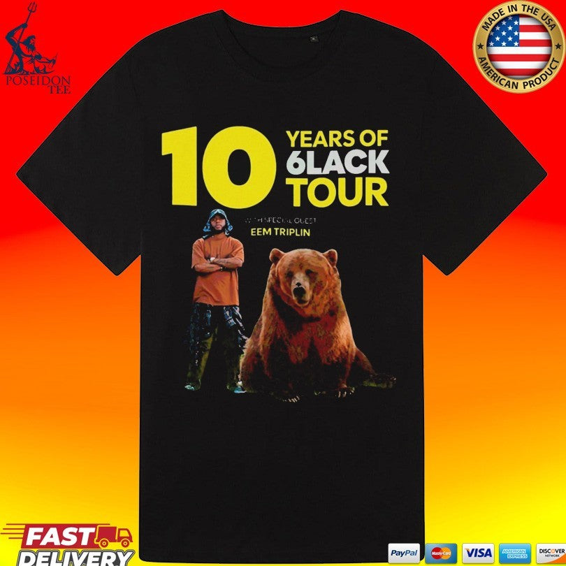 6lack 10 Years Of 6lack Tour Eem Triplin Unisex