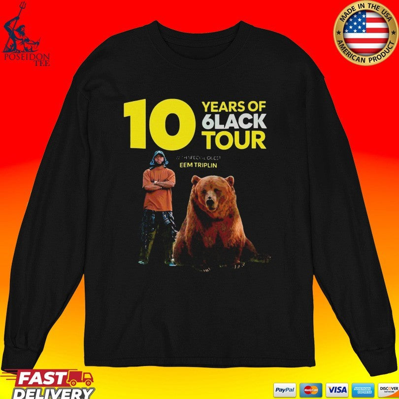 6lack 10 Years Of 6lack Tour Eem Triplin Unisex
