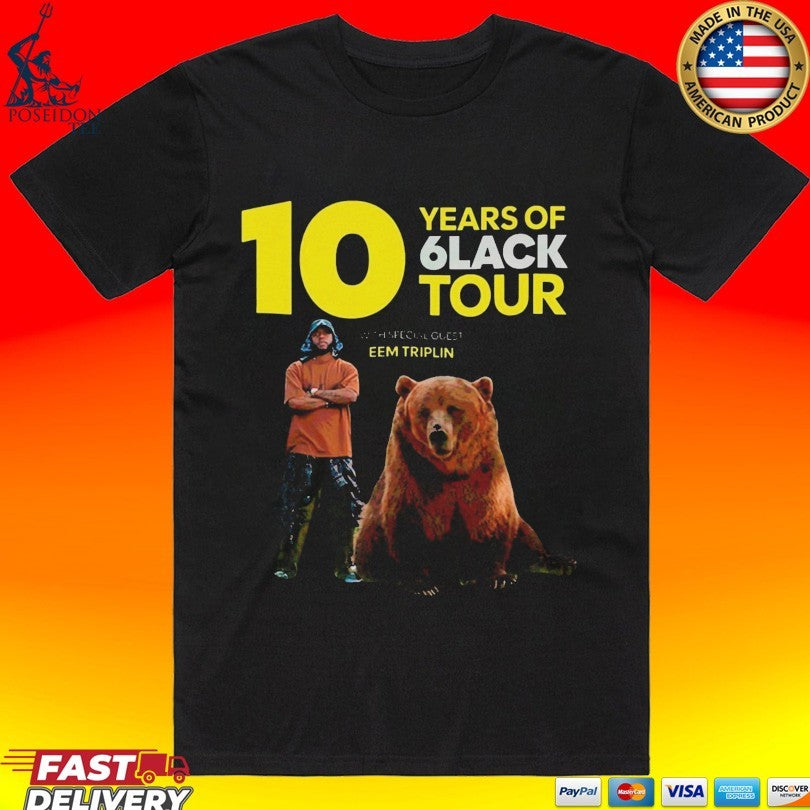 6lack 10 Years Of 6lack Tour Eem Triplin Unisex