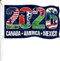 World Soccer Flag 2026 American Canada Mexico Football Supporters Banner, 5×3FT World Football Flags 2026 for Outdoor Terrace Decoration and Fan Gathering Events, Great Soccer Fans Gifts