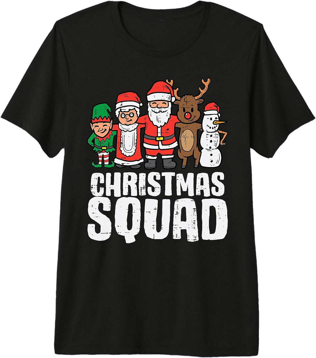 Christmas Squad Santa Elf Xmas Family Kids Boys Girls Women Premium Tri-Blend T-Shirt