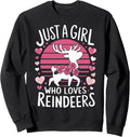 Winter Vibes Just A Girl Who Loves Reindeers Sweatshirt