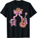 Country Girls Butterfly Guitar Cowgirl Bow Pink Western Cute T-Shirt