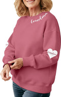 Mama Sweatshirt for Women Mom Love Heart Print Sweatshirts Mama Graphic Long Sleeve Crewneck Pullover Tops