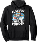 Snowboard Powder Day Funny Winter Riding Snowboarder Cartoon Pullover Hoodie