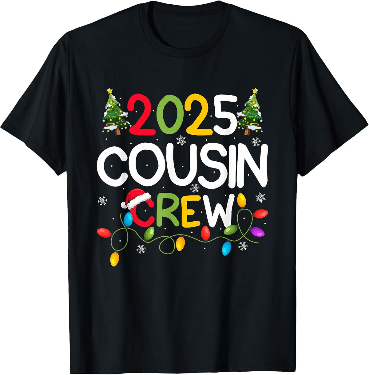 Cousin Crew 2025 Christmas Family Adult Kids Holiday Xmas T-Shirt