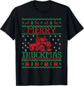 Ugly Christmas Truck Funny Christmas Trucker Merry Truckmas T-Shirt