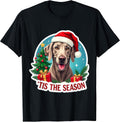 Tis The Season Weimaraner Dog Merry Christmas Tree Mom Dad T-Shirt