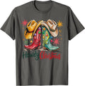 Retro Howdy Christmas Western Cowboy Boots Cowgirl Cowboy T-Shirt