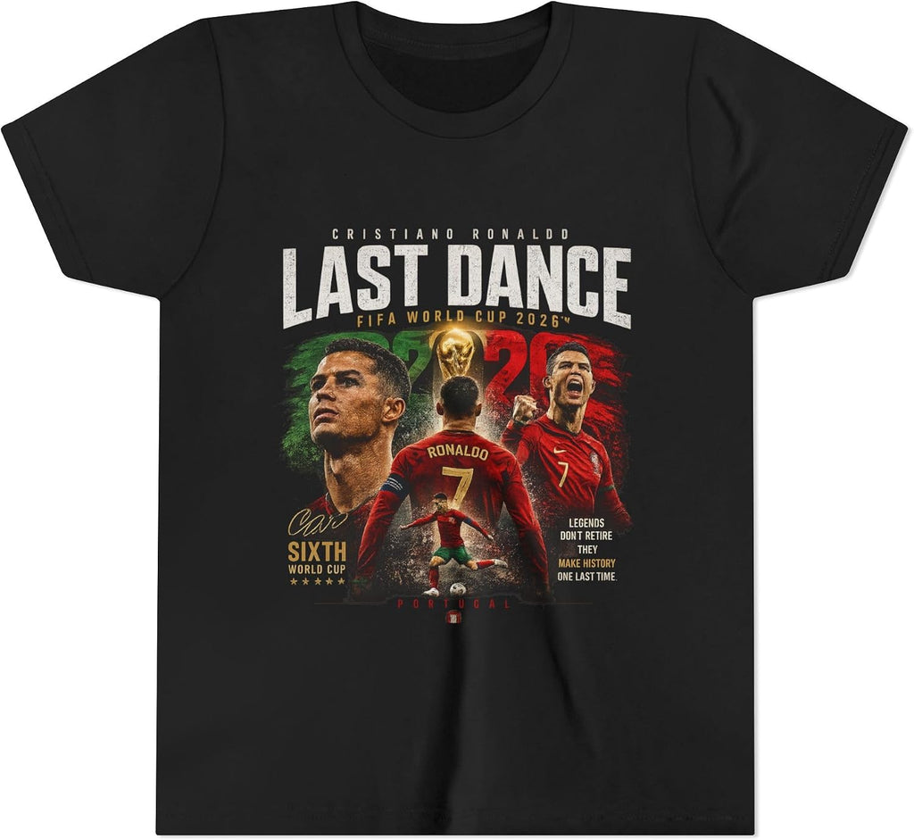 Ronaldo Last Dance World Cup 2026 Youth Tee | Soccer Tribute Unisex