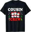 Cousin Crew Christmas Snowman Family Squad Xmas Adults Kids T-Shirt