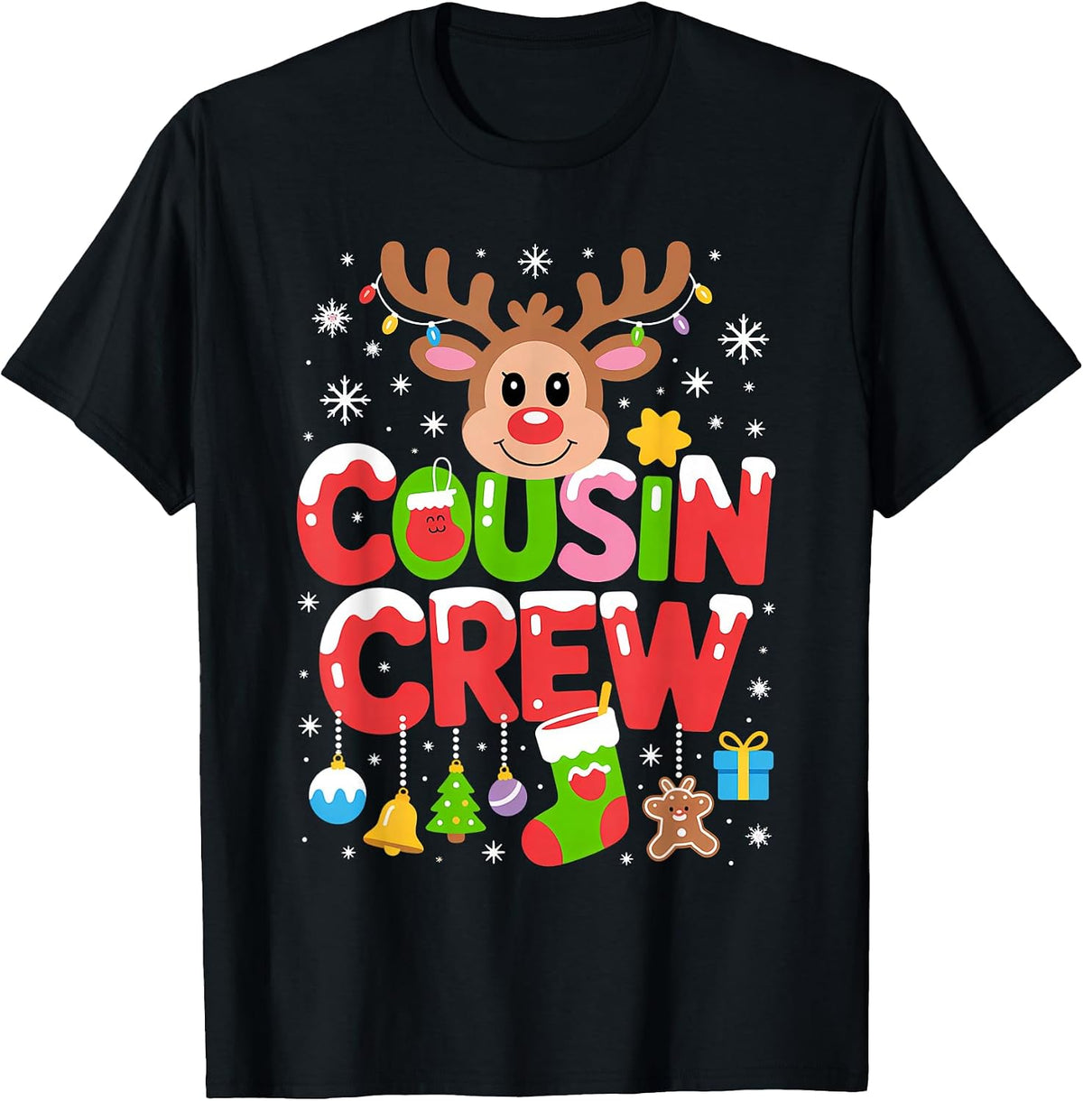 Cousin Crew Christmas Kids Cousins Christmas Matching Family T-Shirt