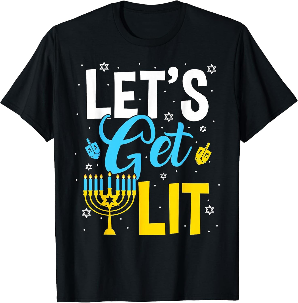 Lets Get Lit Hanukkah Jewish Chanukah