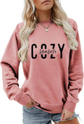 Cozy Season Sweatshirt Funny Fall Winter Season Shirt Women Casual Crewneck Sweater Weather Pullover Tops