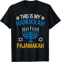 Vintage This is My Hanukkah Pajamakah Pajama Chanukah Jewish T-Shirt