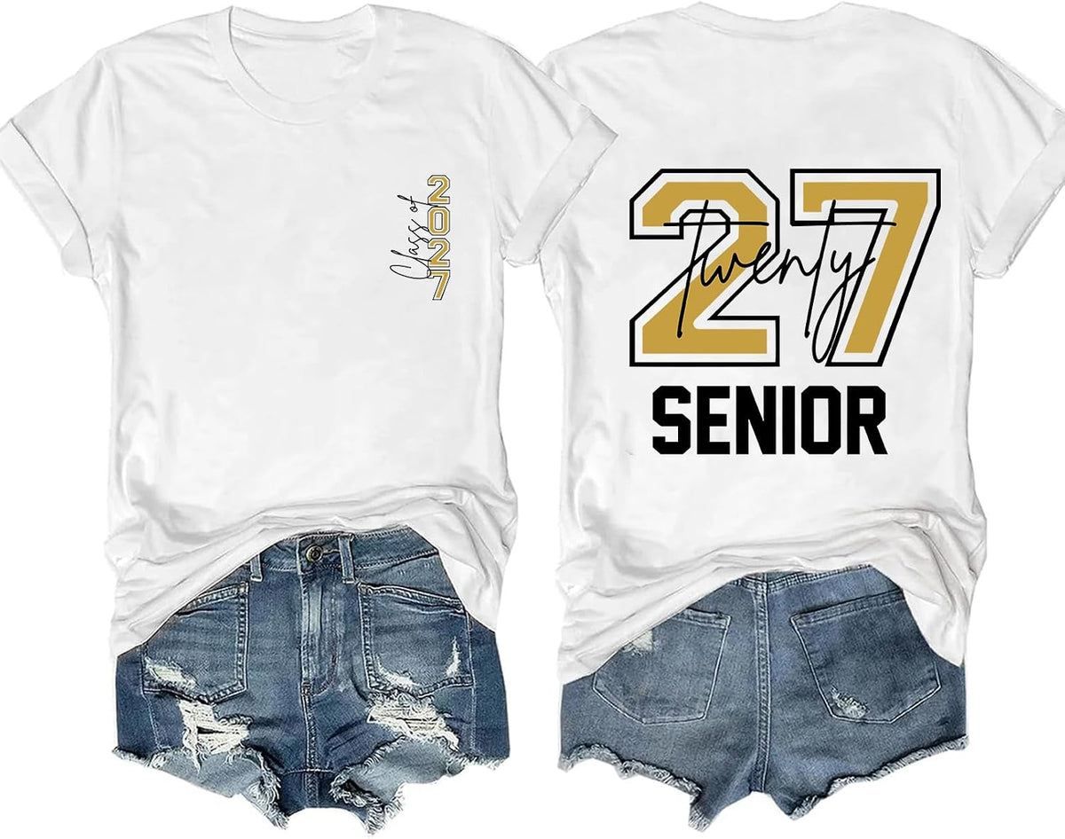 Senior 2027 Shirt Class of 2027 Graduation Shirt Funny Tee