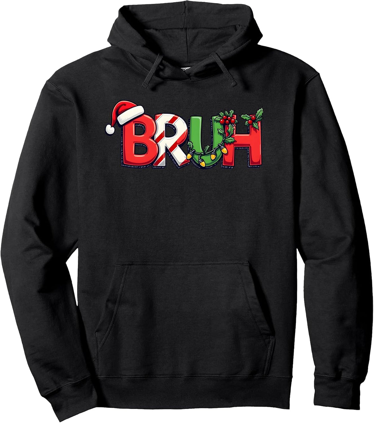 Bruh Funny Saying Bro Teens Boys Kids Christmas Xmas Pullover Hoodie