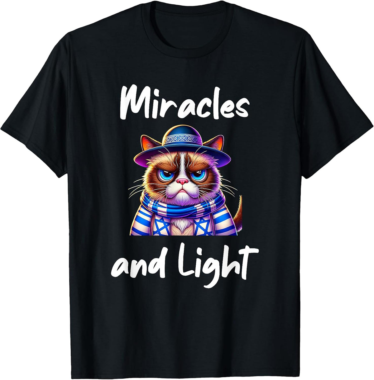 Funny Hanukkah Design for Cat Lovers T-Shirt