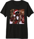 Christmas Feral Raccoon Drinking Coffee Vintage Xmas Holiday Premium Tri-Blend T-Shirt