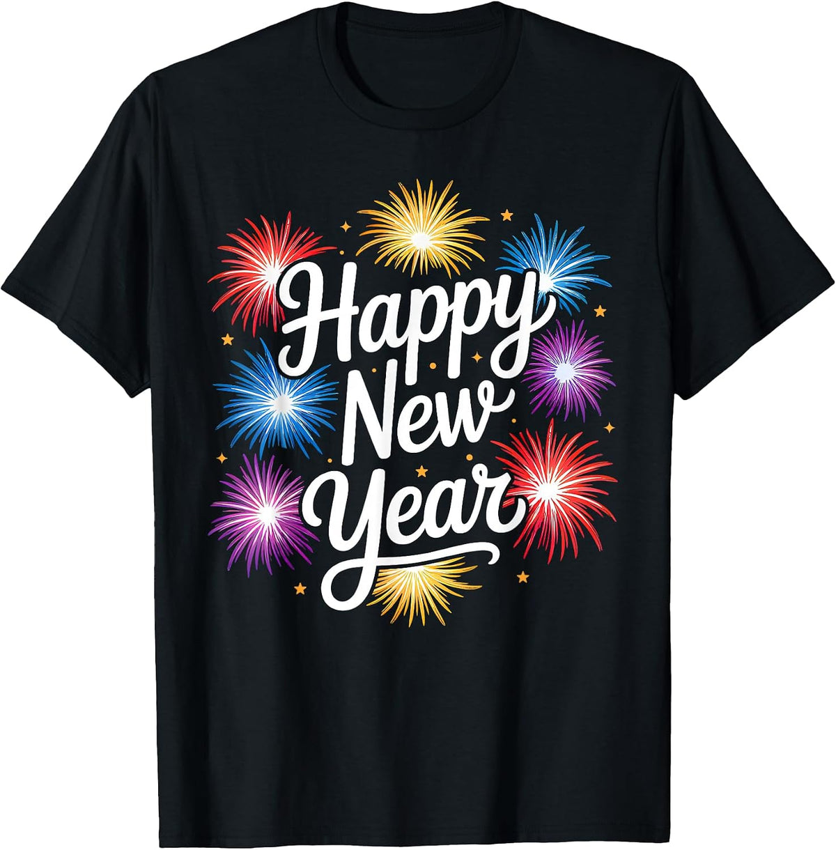 Happy New Year Party Family Matching New Years Eve Fireworks T-Shirt