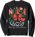 Stethoscope Santa Hat Xmas Christmas Nurse Sweatshirt