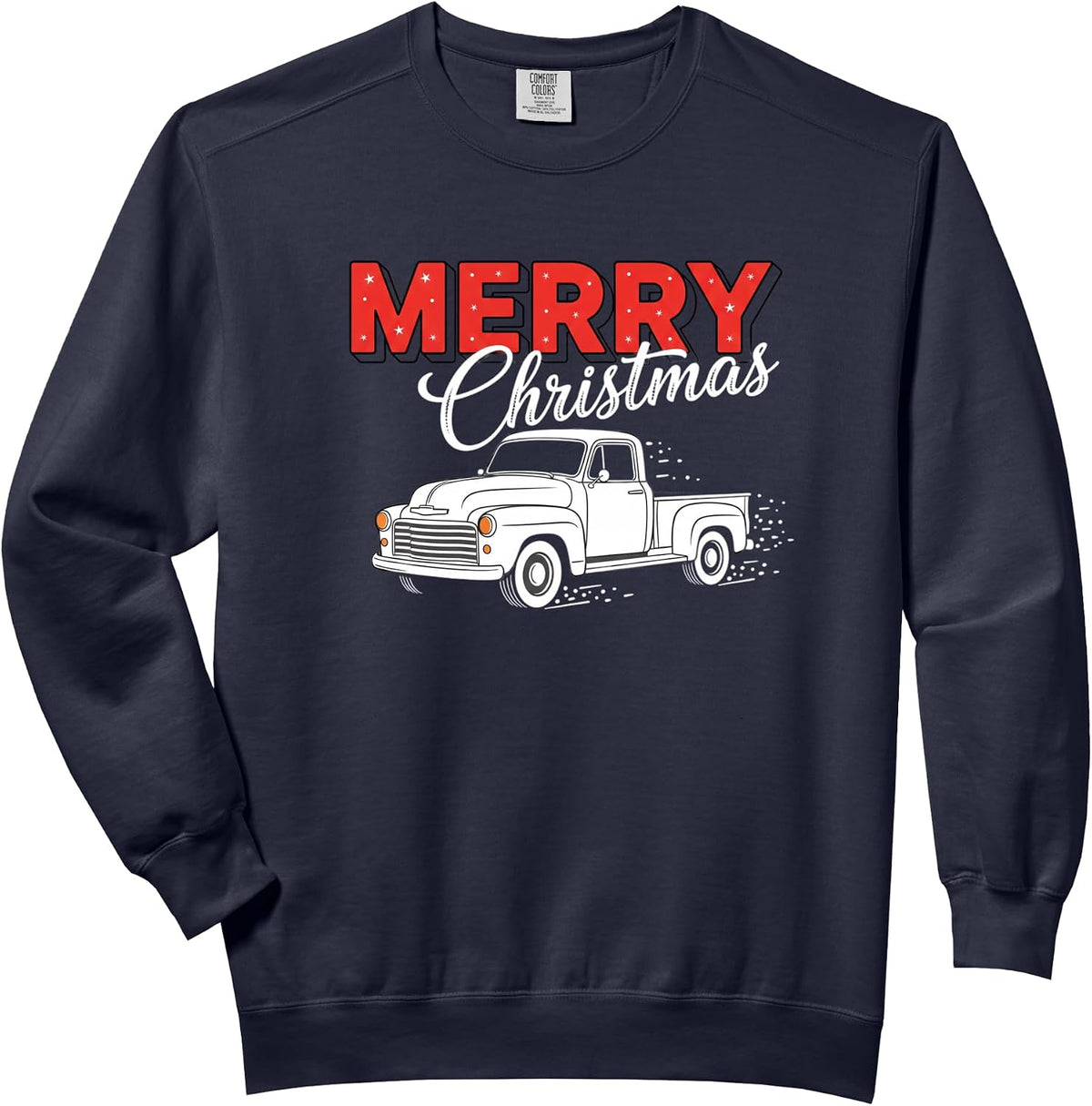 MERRY Christmas Big Machines & Trucks Truck Christmas Men Comfort Colors Adult Sweatshirt