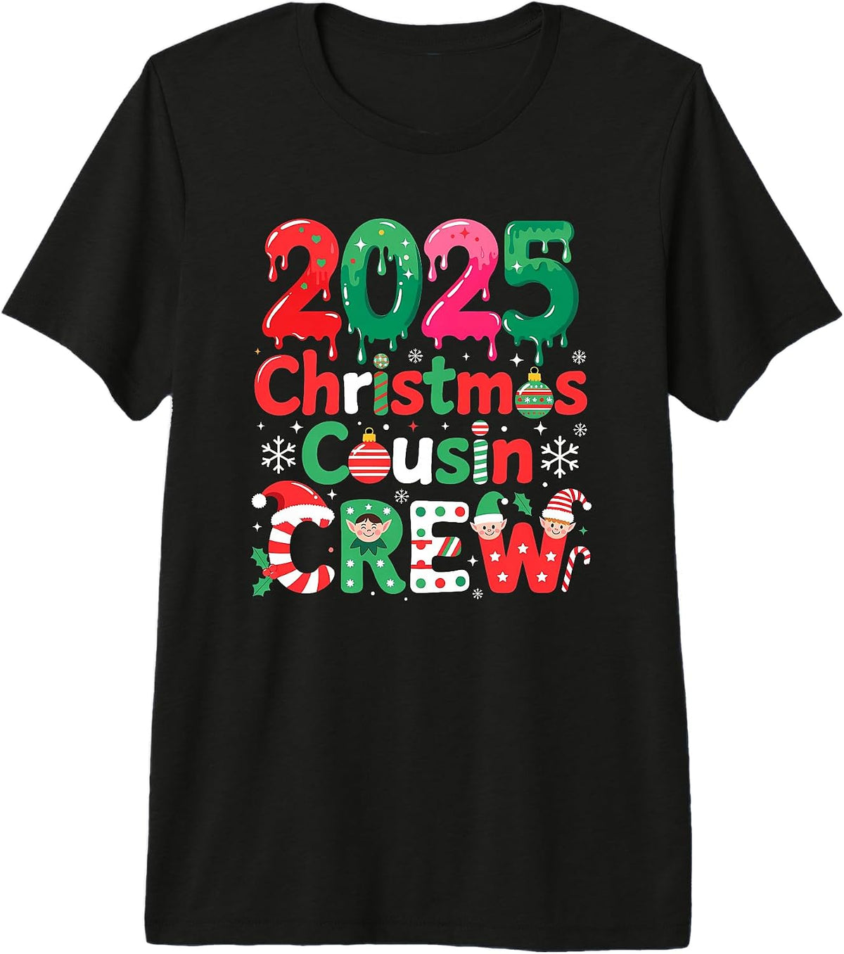 Christmas 2025 Cousin Crew Family Holiday Matching Squad Premium Tri-Blend T-Shirt