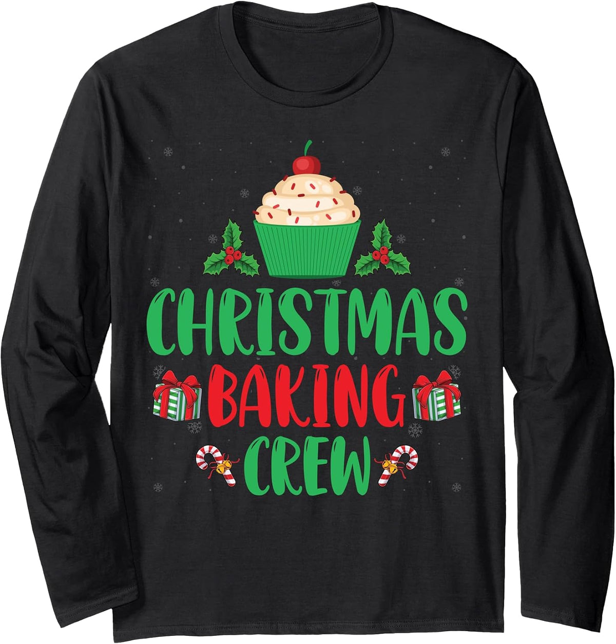 Christmas Baking Crew Funny Xmas Holiday Baker Christmas Long Sleeve T-Shirt