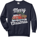 Merry Christmas Truck Xmas Tree Xmas Light Men Women Kids Comfort Colors Adult Sweatshirt