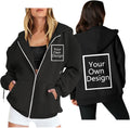 Custom Jackets Design Your Own Full Zipper Hooded Sweatshirt Custom Sweatshirt T Shirts Add Your Own Text or Picture