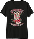 Cowgirl Christmas Cowgirl Boots Western Howdy Xmas Premium Tri-blend T-Shirt