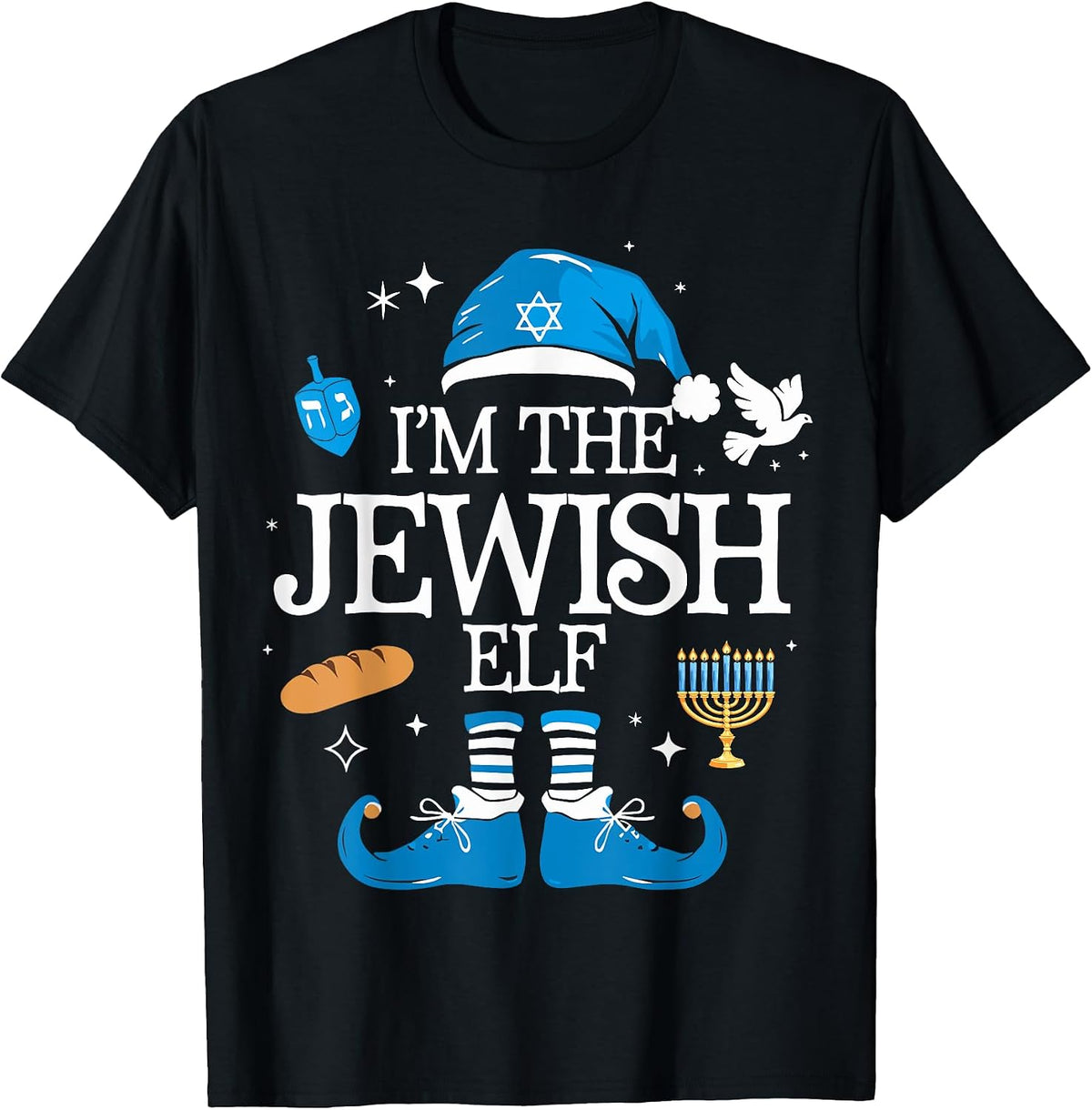 Happy Hanukkah Jewish Elf Family Group Christmas T-Shirt