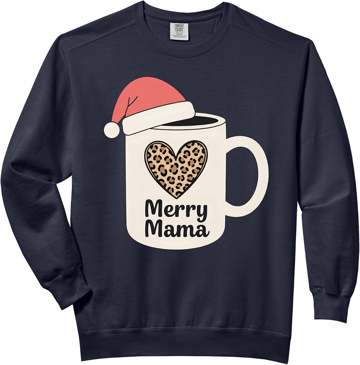 Merry Mama Cute Xmas Mom Winter Holiday Christmas Comfort Colors Adult Sweatshirt