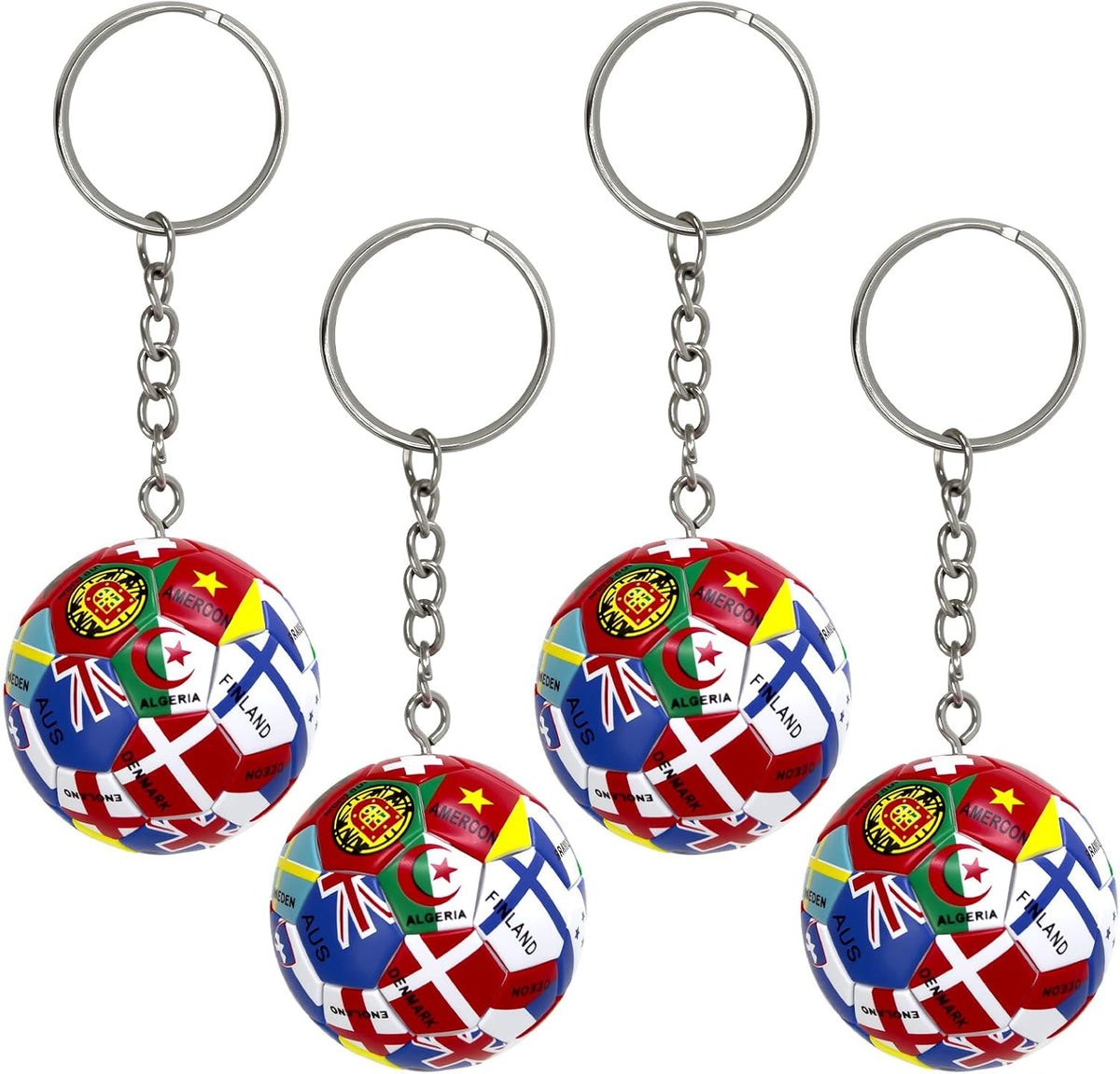 2026 World Soccer Cup Keychain, World Flags Football Keychain for Fan Gifts, Party Favors Unisex