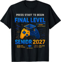 Senior Class of 2027 Back to School Gamer Senior 2027 T-Shirt