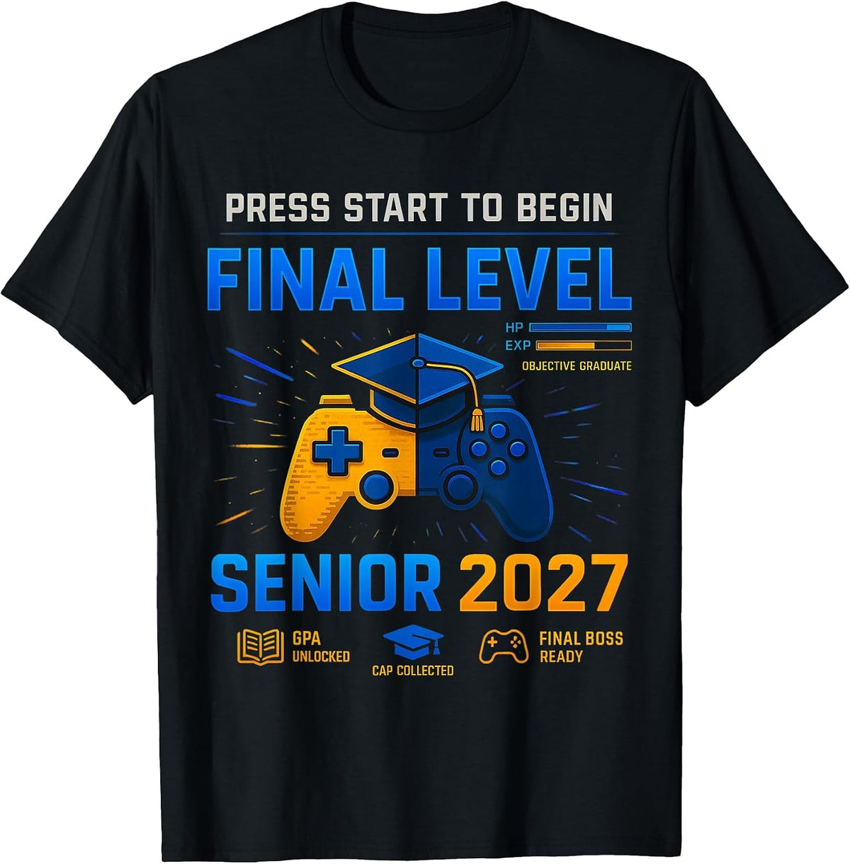 Senior Class of 2027 Back to School Gamer Senior 2027 T-Shirt