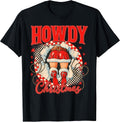 Howdy Christmas, Western Cowgirl Santa, Coquette Xmas Santa T-Shirt