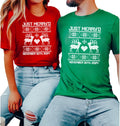 Just Merry’d Christmas Shirt – Newlywed Mr and Mrs Matching Holiday Pajama Top, First Christmas Married Couple Shirt Multicolor