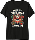 Funny Santa Claus Gym Merch | Christmas Weightlifting Meme Premium Tri-Blend T-Shirt